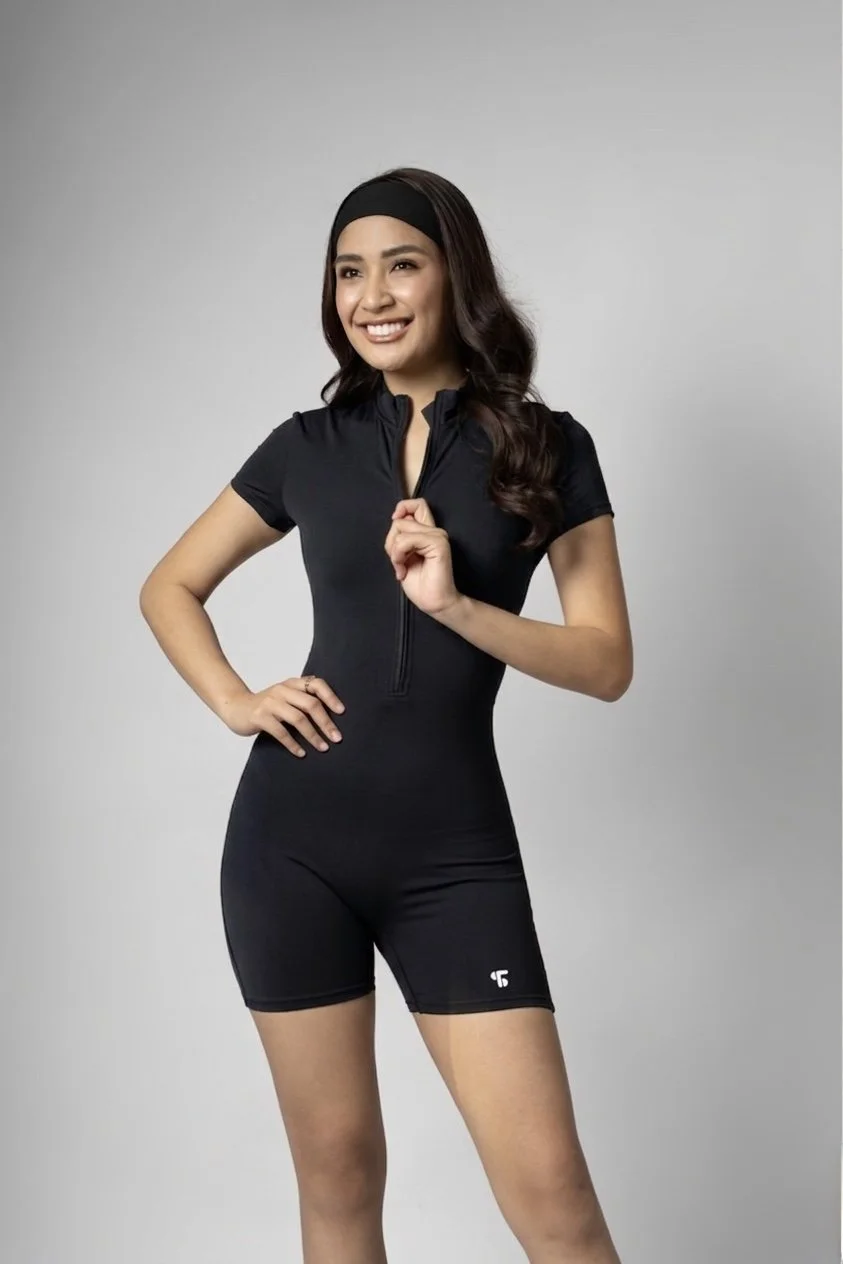 Russ Romper in Black, view 1