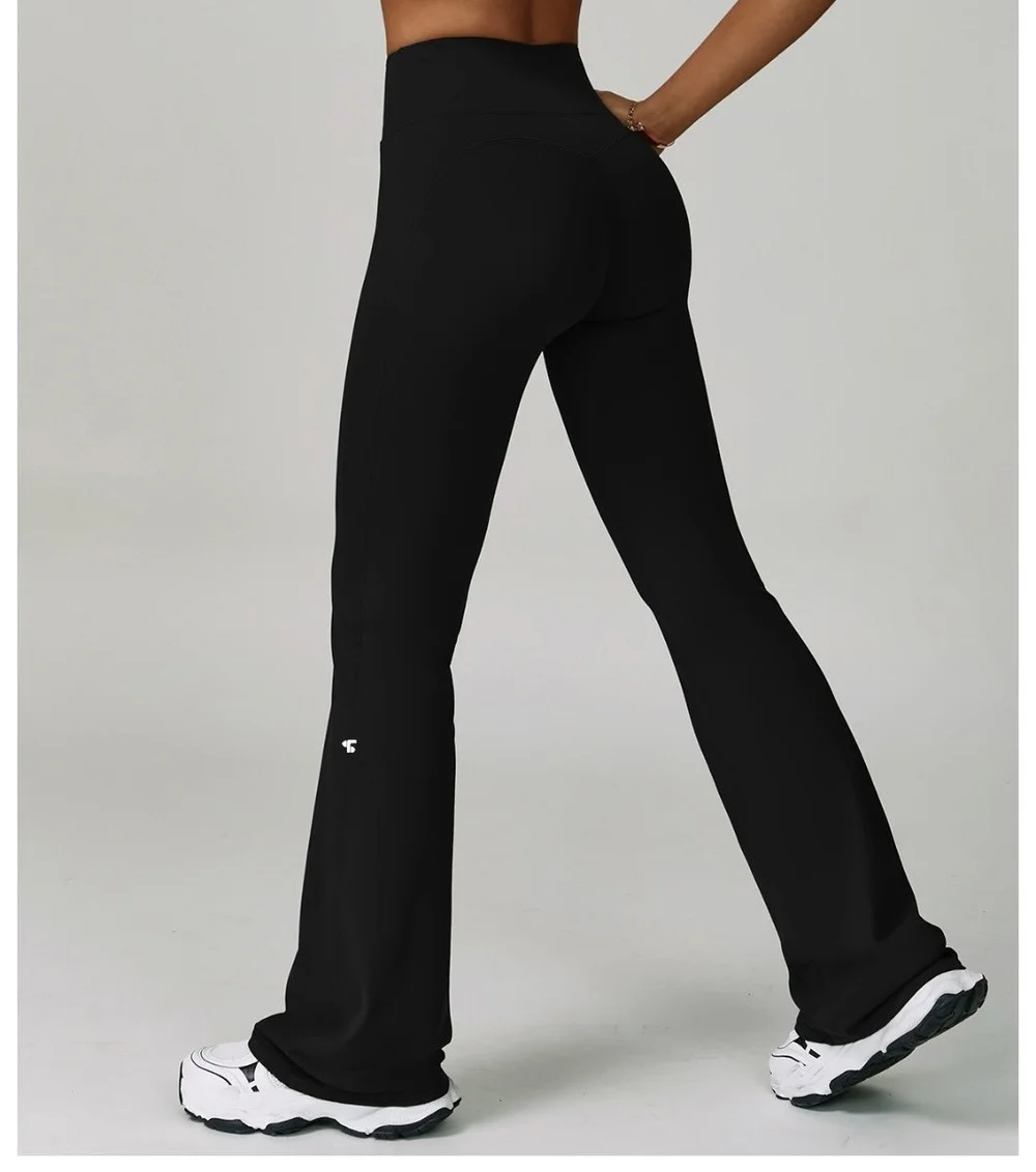 Harper flared trousers in black